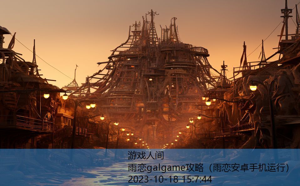 雨恋galgame攻略（雨恋安卓手机运行）