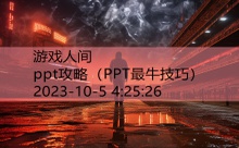 ppt攻略-游戏人间