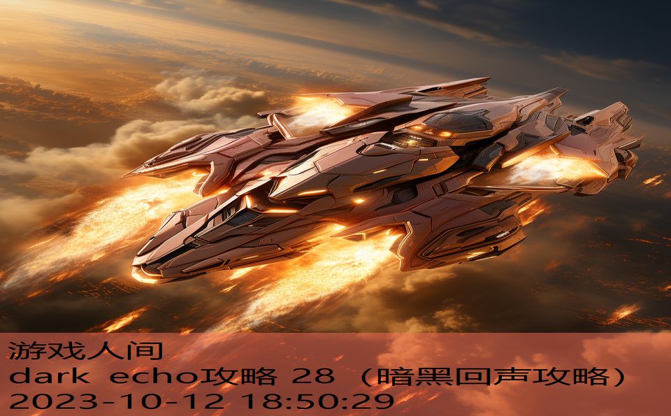 dark echo攻略 28（暗黑回声攻略）