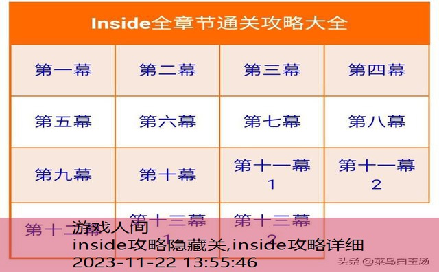 inside13关攻略