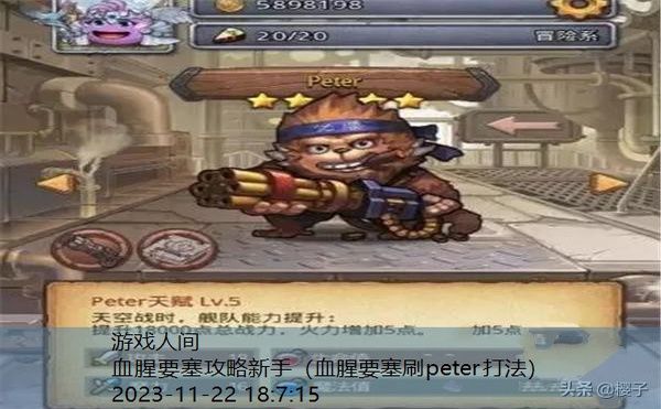 血腥要塞刷peter打法