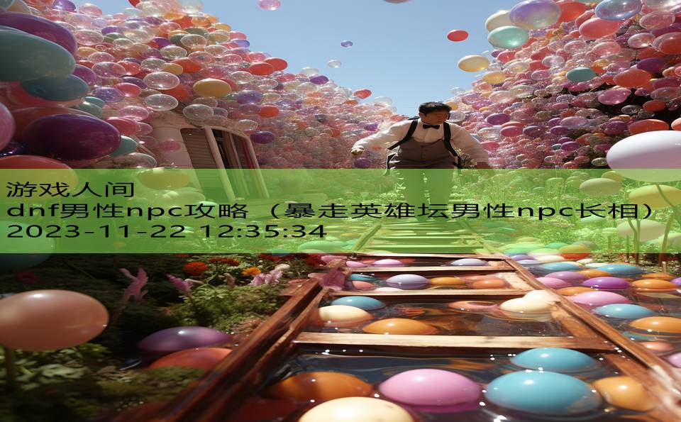 dnf男性npc攻略（暴走英雄坛男性npc长相）