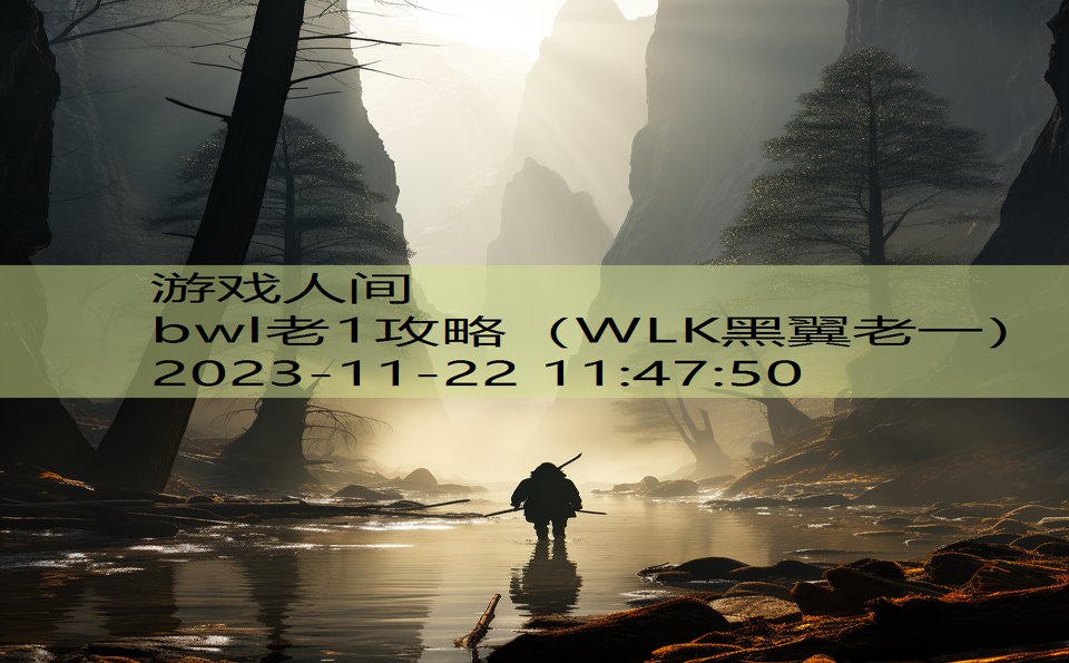 bwl老1攻略（WLK黑翼老一）