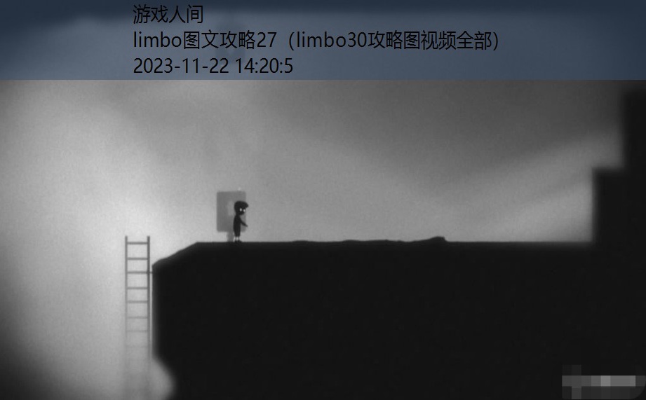 limbo第九关怎么过