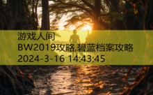 BW2019攻略,碧蓝档案攻略-游戏人间