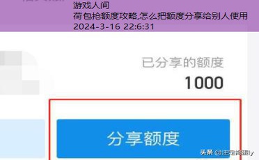 怎么把额度分享给别人使用