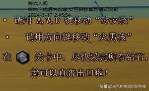 森林冰火人中文版通关攻略