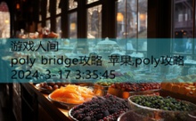 poly bridge攻略 苹果,poly攻略-游戏人间