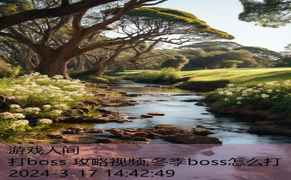 打boss 攻略视频,冬季boss怎么打