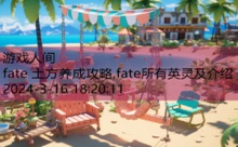 fate 土方养成攻略,fate所有英灵及介绍-游戏人间