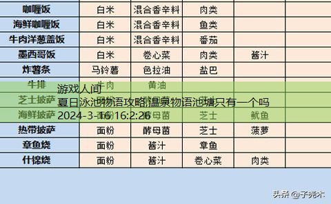 夏日水上乐园物语攻略