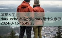 dark echo攻略投影,dark是什么意思-游戏人间