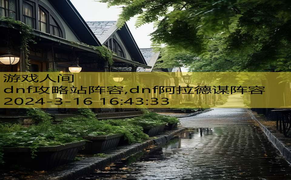 dnf攻略站阵容,dnf阿拉德谋阵容