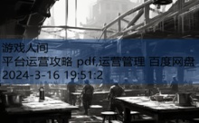 平台运营攻略 pdf,运营管理 百度网盘-游戏人间