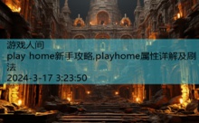 play home新手攻略,playhome属性详解及刷法-游戏人间