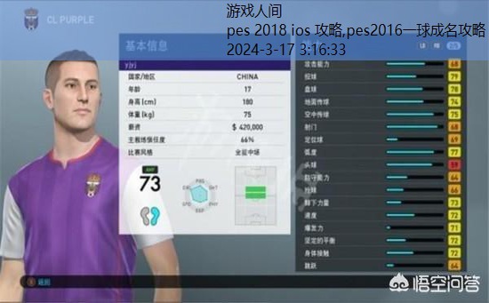 pes2016一球成名攻略