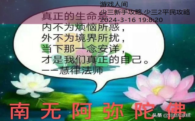 少三新手攻略