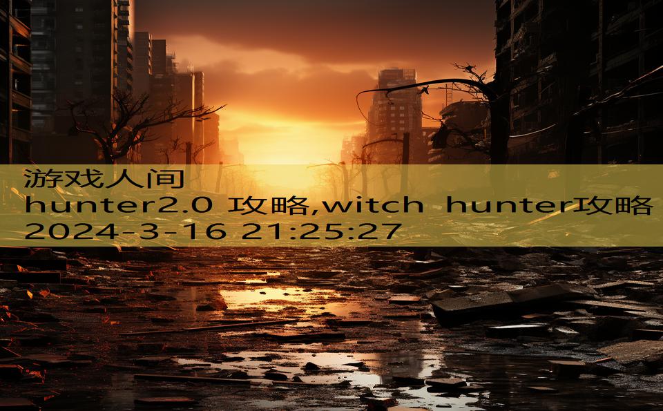 hunter2.0 攻略,witch hunter攻略