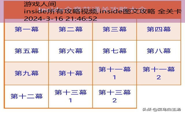 inside第九幕怎么过