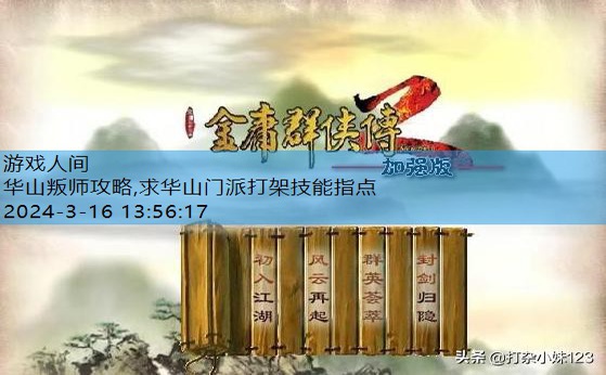 华山叛师攻略