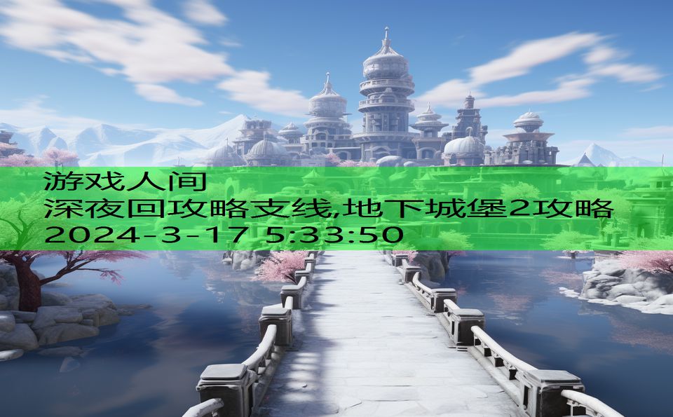 深夜回攻略支线,地下城堡2攻略