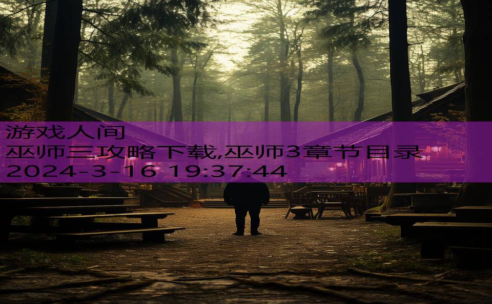 巫师三攻略下载,巫师3章节目录